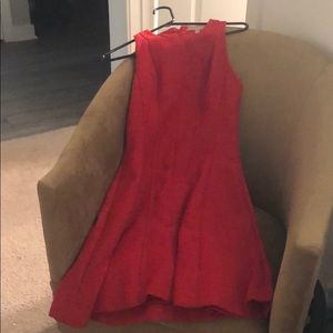 Banana republic red flare dress